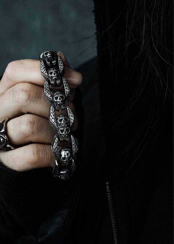 Punk Skull Stainless Steel Bracelet