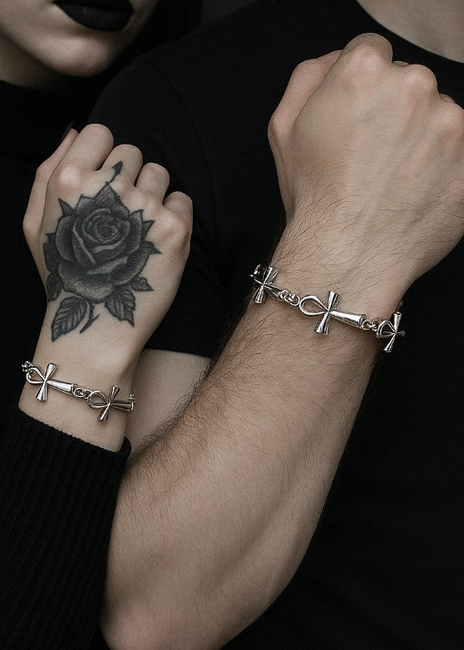 Gothic Vampire Cross Bracelet